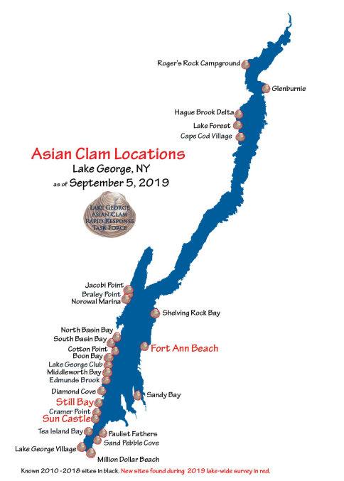 Asian Clam locations